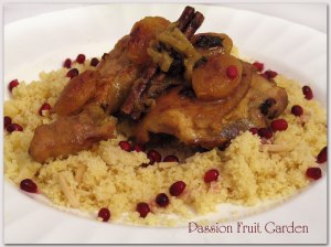 Chicken with Dried Apricots and Pine Nuts from The Passion Fruit Garden